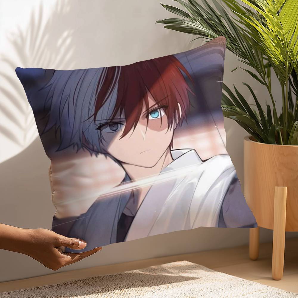 Kawaii Shoto Todoroki Chibi Pillow Case Plush Fabric Soft  Pillowcase Double Sided Print Cushion Cover Household Gifts