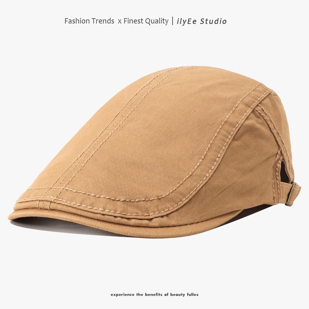 New Solid Color Cotton Beret Hat Adjustable Newsboy Cap Hip Hop British Painters Hat Berets For Men Women Y2K Flat Visor Cap