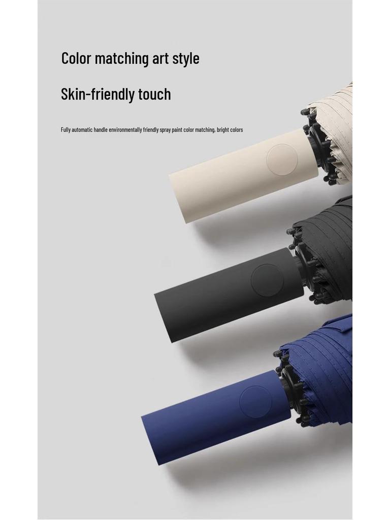 60-Bone Fully Automatic Sun & Rain Umbrella: Dual-Use, Sun Protection, Anti-UV, Large Men's Folding Umbrella