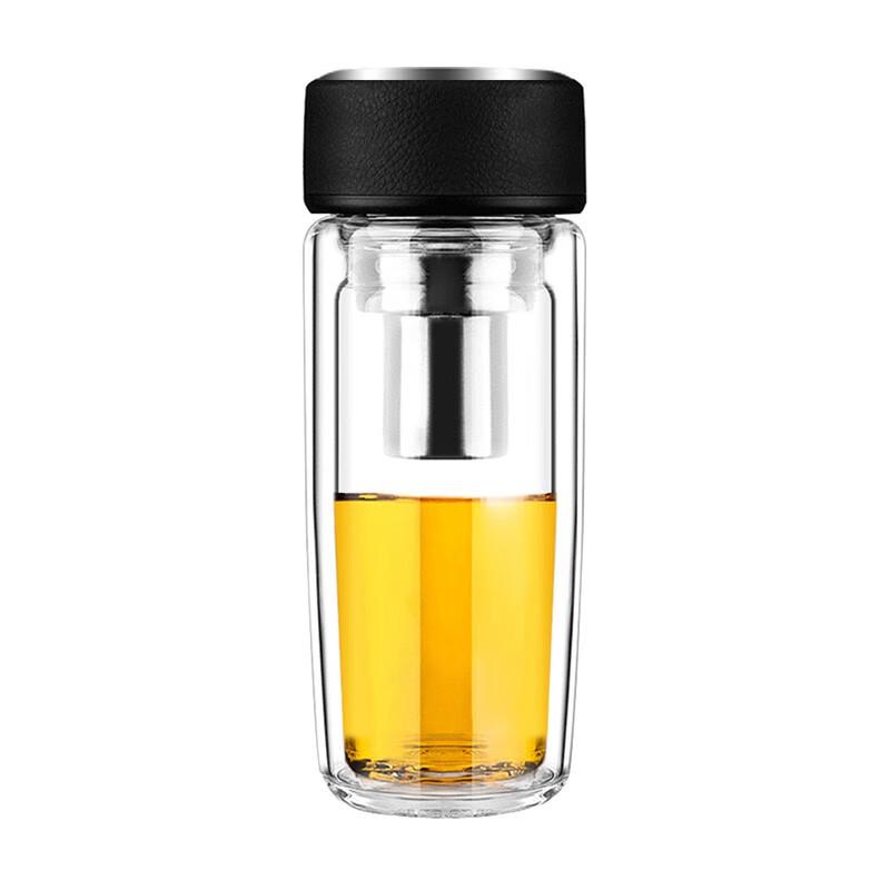 Portable Double Wall Glass Tea Infuser Cup