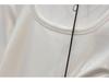 Women's U-Neck White Long Sleeve Fleece Lined T-Shirt, Slim Fit - 2024 Spring/Autumn/Winter Collection