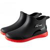 Fashion Men Rain Boots Waterproof Shoes Fashion Non-Slip Work Short Boots Outdoor Fishing Camping Rain Shoes Slip on Rubber Ankle Boots