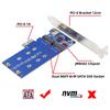 Cablecc NGFF Key B+M Dual SATA SSD To PCI-E 1x Motherboard Desktop Adapter Converter SSD Card JMB 582 2280