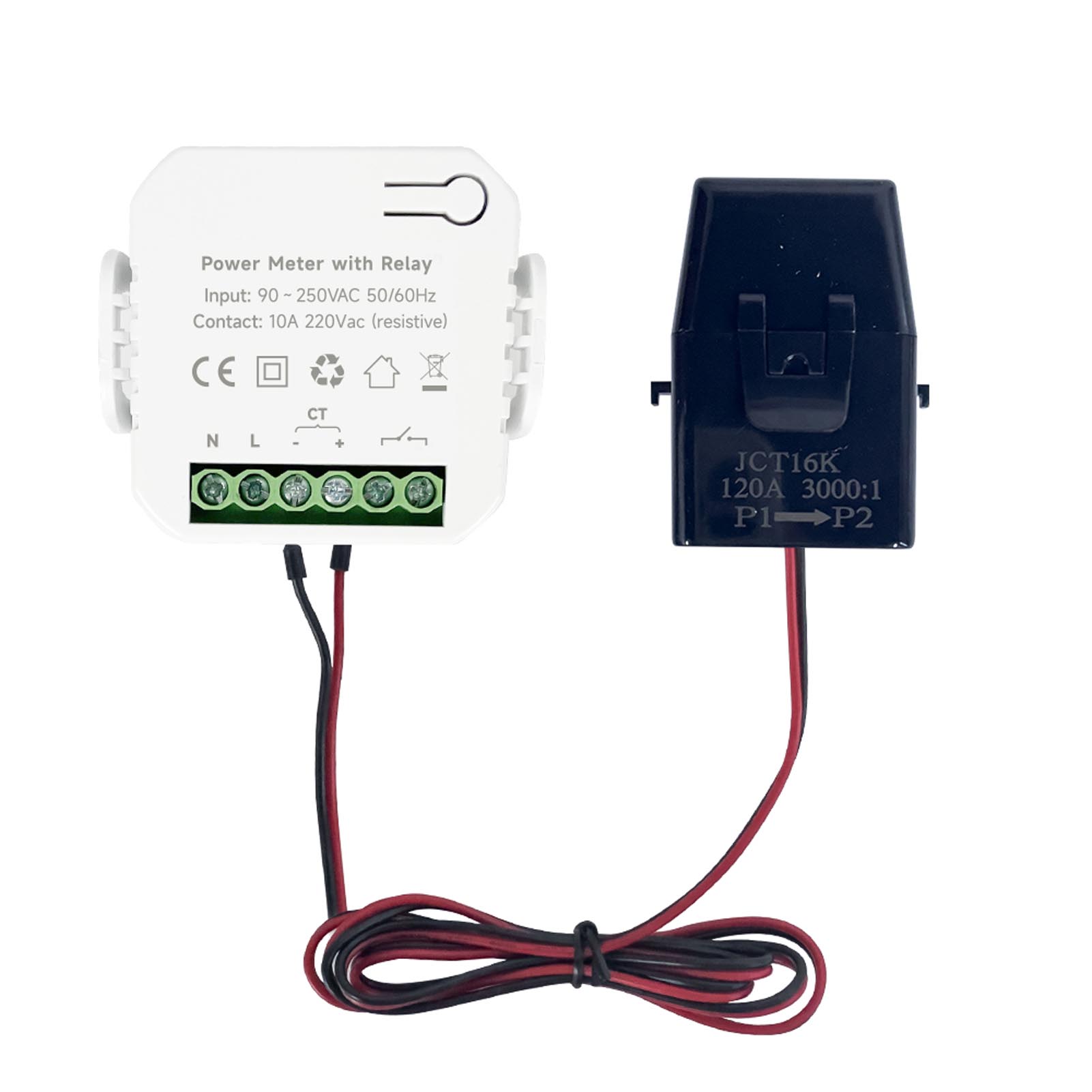 

WiFi Smart Energy Monitor однофазний лічильник електроенергії з трансформатором струму CT 200A
