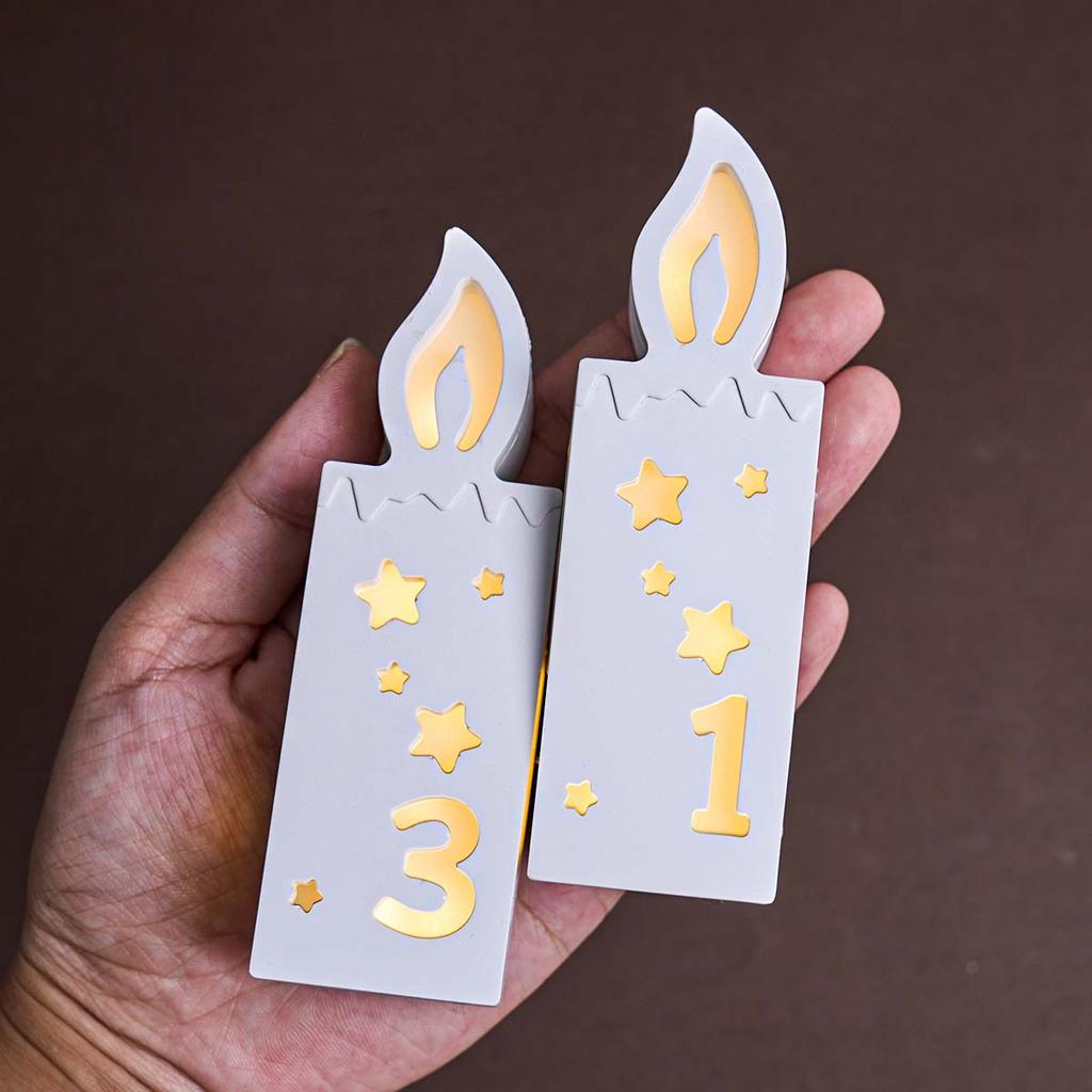 Number Candle LED Light Silicone Mold DIY Home Festival Birthday Ornament Casting Molds Aromath Plaster Resin Crafts Making Kit