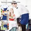 Waitress Aprons with 3Pocket Waist Aprons Commercial Waiter Half Apron with Extra Long Straps for Restaurant Server Work