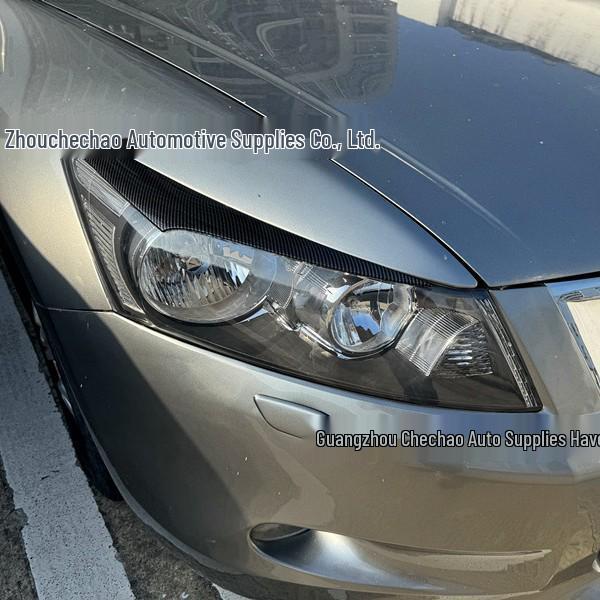 Carbon Fiber Headlight Eyebrow Trim for 2008-2013 Honda Accord (8th Gen)
