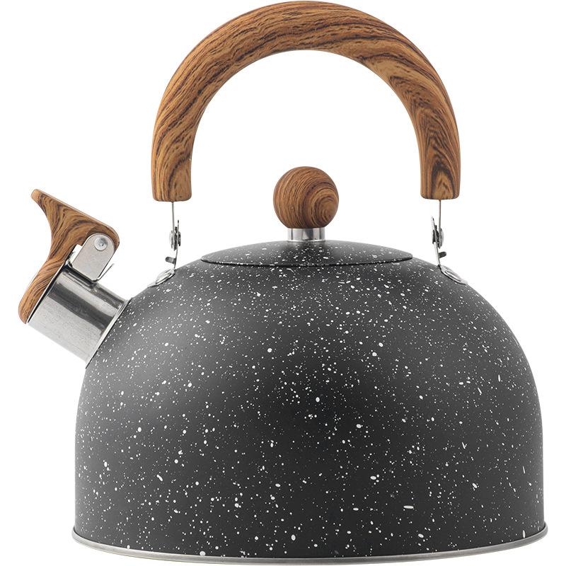 

Stainless steel whistle kettle tea coffee whistle pot 2.5L kitchen utensils whistle pot 2.5l black spray dot
