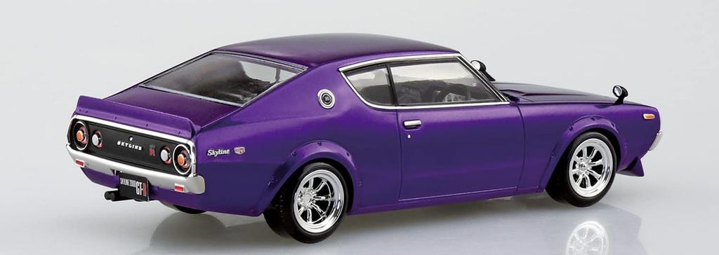 Aoshima Bunka Kyozai The Snap Kit Series Nissan C110 Skyline Custom Plastic Model Kit Co., Ltd. (AOSHIMA) 1/32 GT-R (Metallic Purple) Pre-colored No.