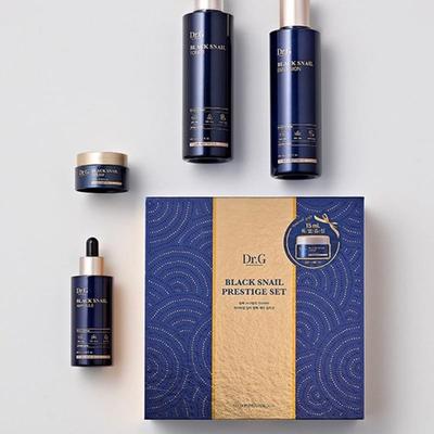 Schwarzer Schnecken Prestige 4-teiliges Set (Toner + Emulsion + Ampulle + Creme)