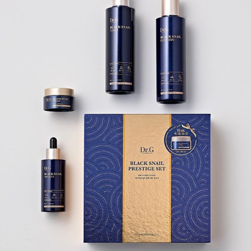Dr.G Black Snail Prestige 4-piece Set (toner + Emulsion + Ampoule + Cream)