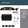 Kmind Car Rear Parking Sensor Kit System 4 Reversing Radar Sensors 12V 22mm Reverse Monitor LED ScreenSound Alert Indicator