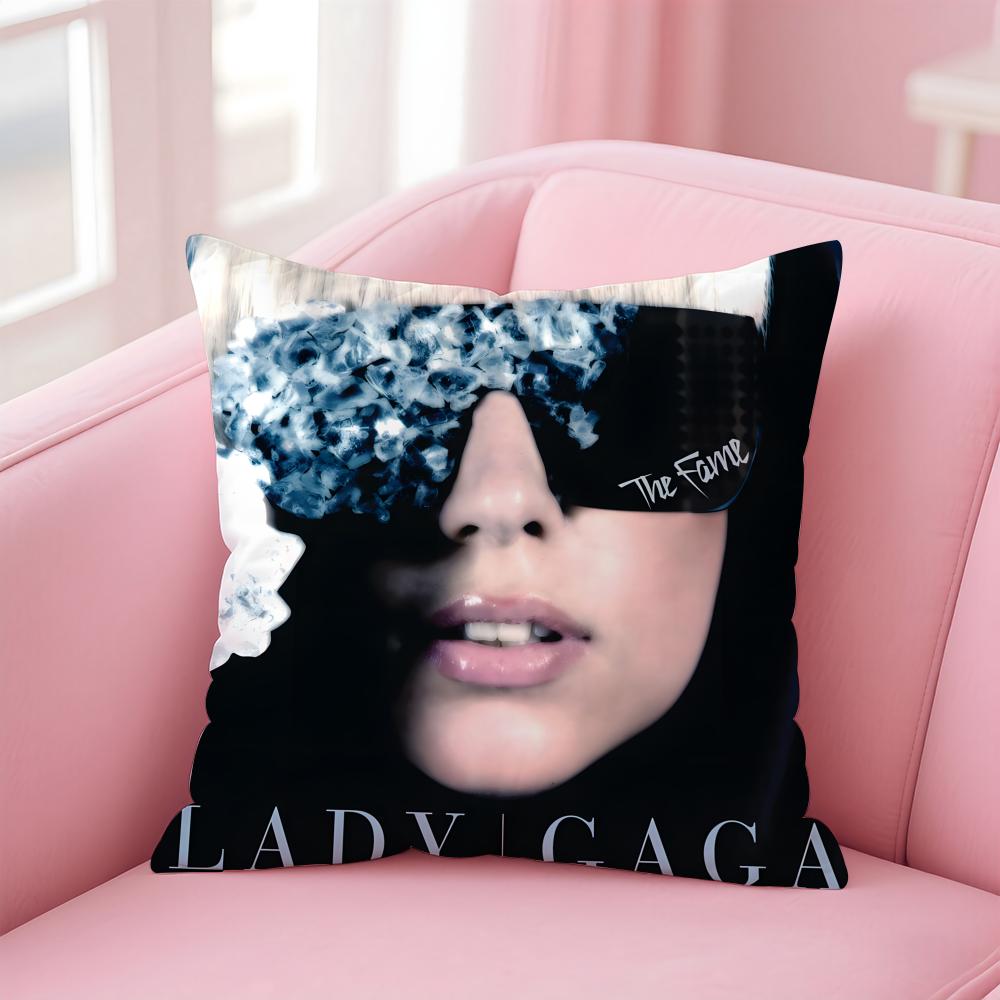Singer Unique LLady GGaga Cushion Cover Pillow Case Soft Skin Friendly Fabric Comfort Concealed Zipper
