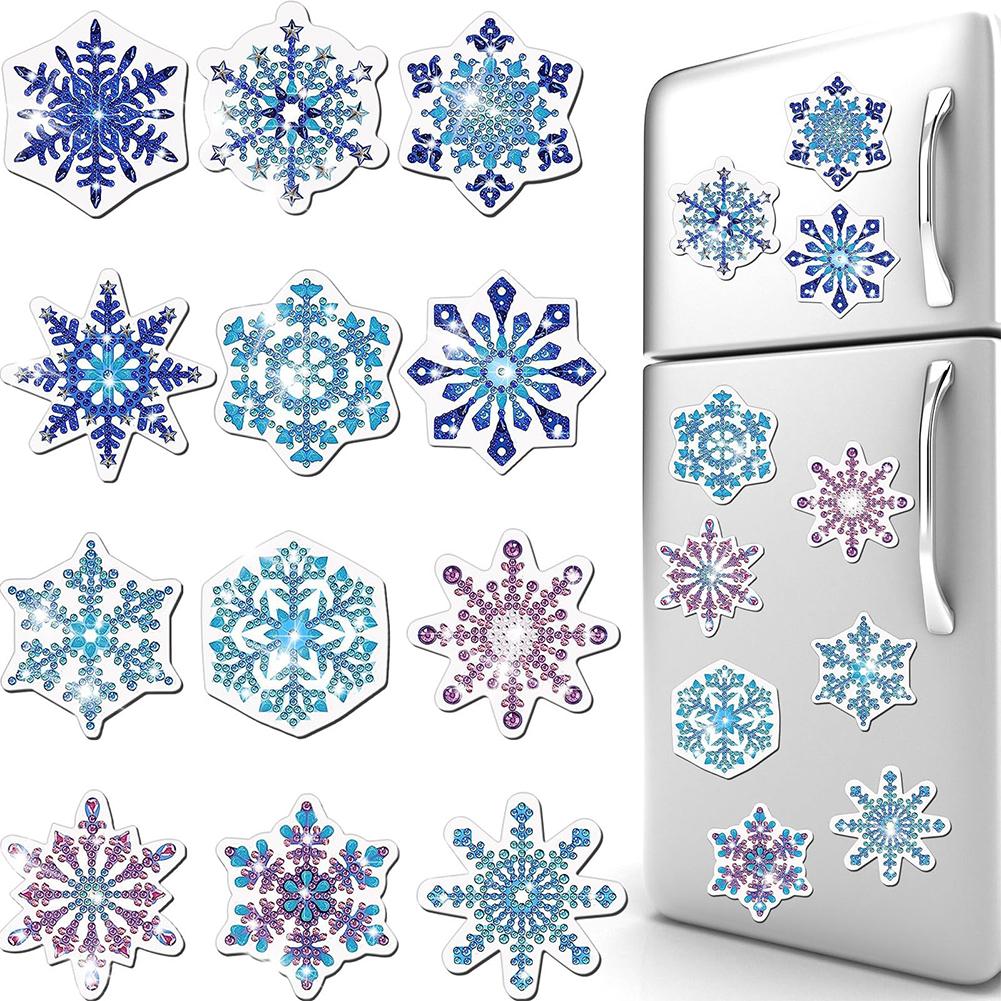 8/12PCS Diamond Painting Fridge Magnets Sticker Thanksgiving Refrigerator Magnets for Fridge Whiteboards Car Mailbox Decoration
