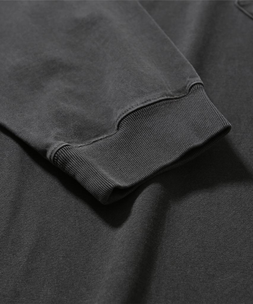 Haebeuopeudyuti Dyed Pocket Long Sleeve T-Shirt (Dark Gray)