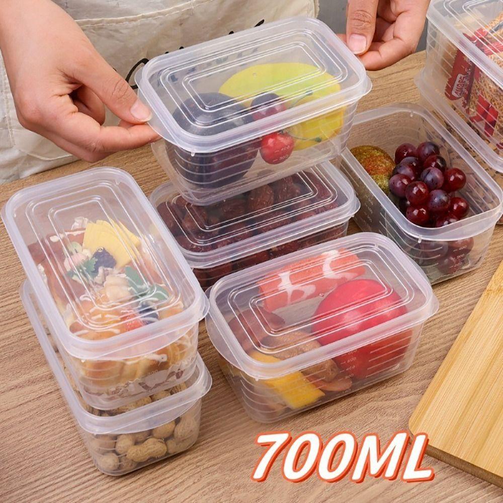 1Pcs Square Fresh-keeping Sealed Crisper Fruits Meat Preservation Fridge Organizer Container