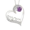 Heart-shaped thickened pendant with diamond necklace.