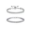 European and American Hot-Selling Women's Tennis Bracelet with Copper Micro-Inlaid White Crystal Zircon for a Super Shiny Luxury Look