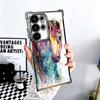 Oil Painting Horse Soft Phone Case For Samsung Galaxy S26 Ultra S25 Edge S24 FE S23 Plus S22 S21 + S20 Plating Anti-Fall Fundas