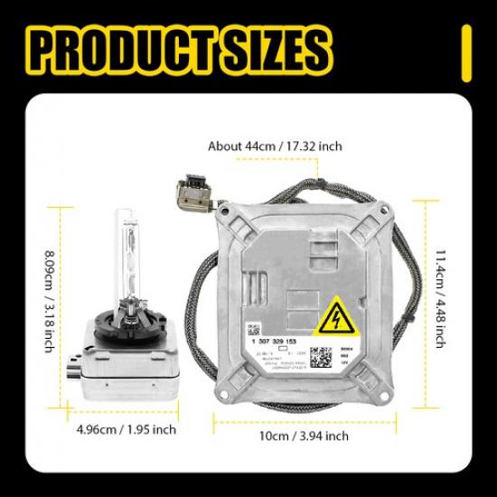 LH RH HID Xenon Headlight Ballast W/Bulb Module For DTS Cadillac BMW Mini Cooper