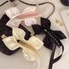Damen Schleife Band Haarkralle Bananenclip Einfarbige Elegante Tägliche Haarreif Schwanzbefestigung Haarschmuck