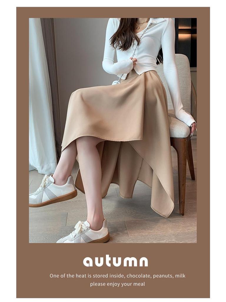 Plus Size High Waist A-Line Mid-Length Summer Skirt for Women