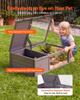 VEVOR Tortoise Habitat 2-Room Wooden Tortoise House with Pull-Out Tray, for Small Animals Indoor Outdoor, Lamp Stand