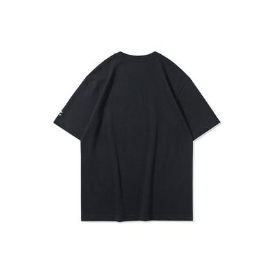 Li Ning T Shirts Men's Black Crew Neck Moderate Straight Fit AHSQ657-1