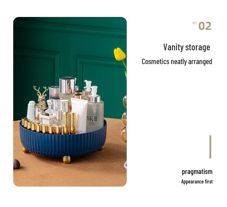 Rotating Kitchen Storage Tray for Snacks, Fruit, and Seasoning Bottles