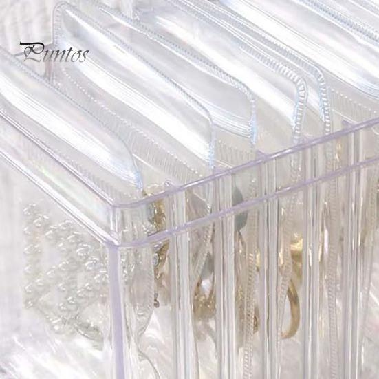 20/40 Pcs Transparent Jewelry Storage Bags Dustproof Moisture-proof Antioxidation Waterproof Earrings Rings Necklace Storage Pouches with Storage Box