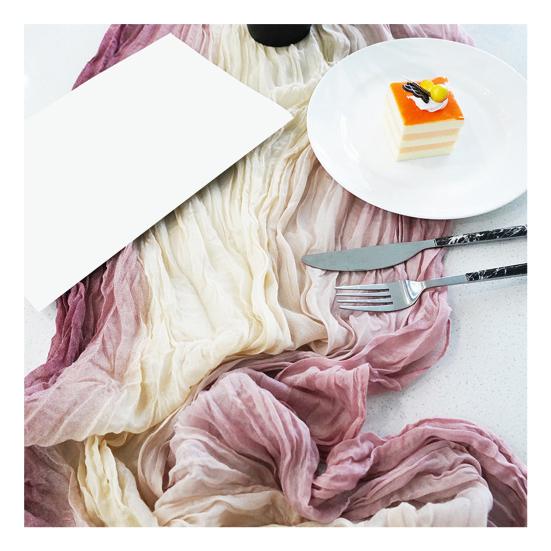 6Ft Cheesecloth Table Runner Bohemian Table Runner Farmhouse Table Runner for Wedding Holiday Birthday Bridal Shower Party One Size A