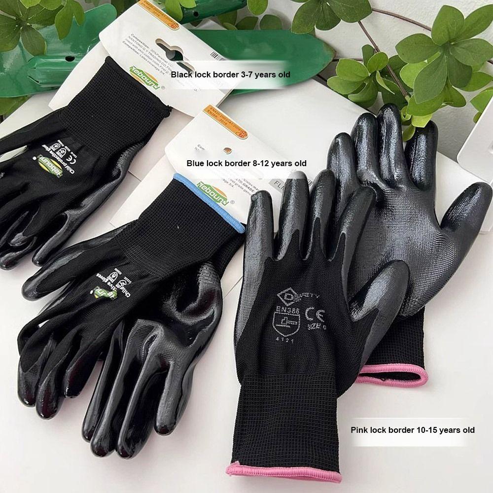 Chasing The Sea Anti Cutting Gloves Black Work Gloves Tool Protective Mittens 3~15 Year Old/Adult