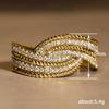 Bridal Party Event Bridal Band Finger Ring With Bright Zirconia Trendy Stylish Two Tone Finger Accessories Engagement Event PartyTrendy Rings