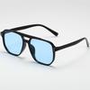 Retro Double-Bridge Sunglasses with Large Ocean Lenses - Fashionable and Simple Design