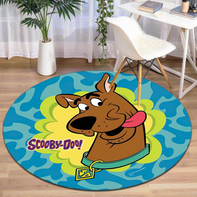 Halloween Supernatural Comedy Adventure Movie Scooby-Doo Round Carpet Soft Home Decoration Corridor Table and Chair Anti Slip Outdoor Floor Mat Rug 16