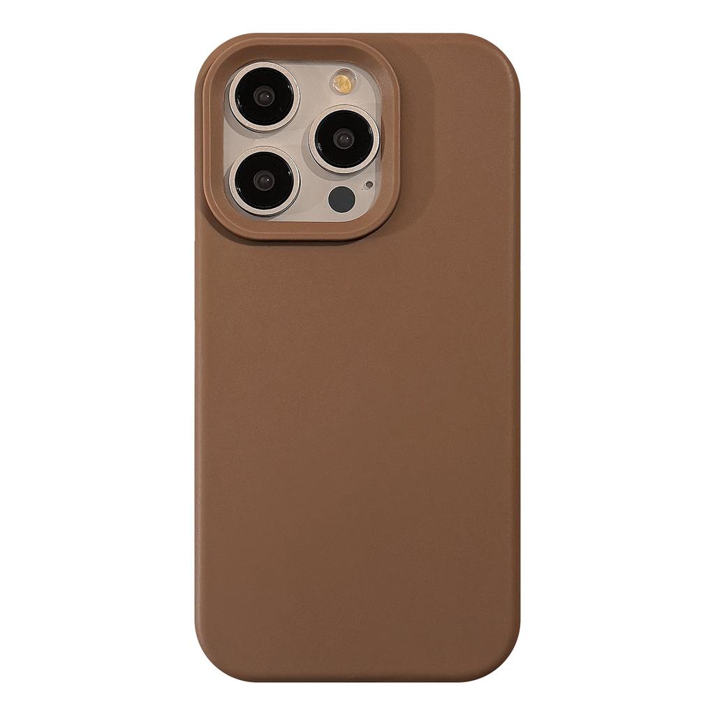 Maillard Solid Color Iphone16pro Max Suitable for 15 Apple 17 Mobile Phone Case 14 High End Simple 13 Anti fall