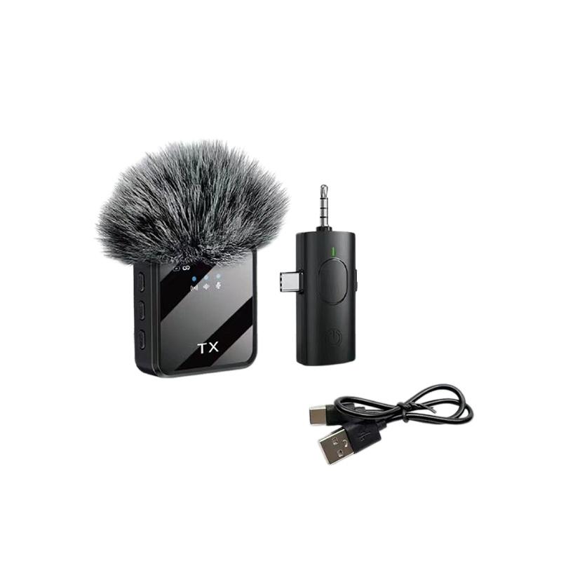 1 Ensemble Mini Microphone Sans Fil Pour Interviews Vlog Microphone Anti-Bruit À Clipser Pour Téléphone Android Caméras