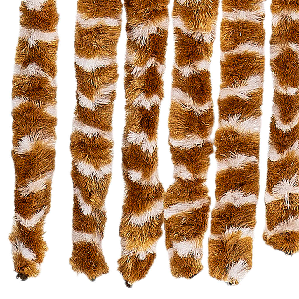 VidaXL Insektenschutz-Vorhang Ocker und Weiß 100x220 cm Chenille