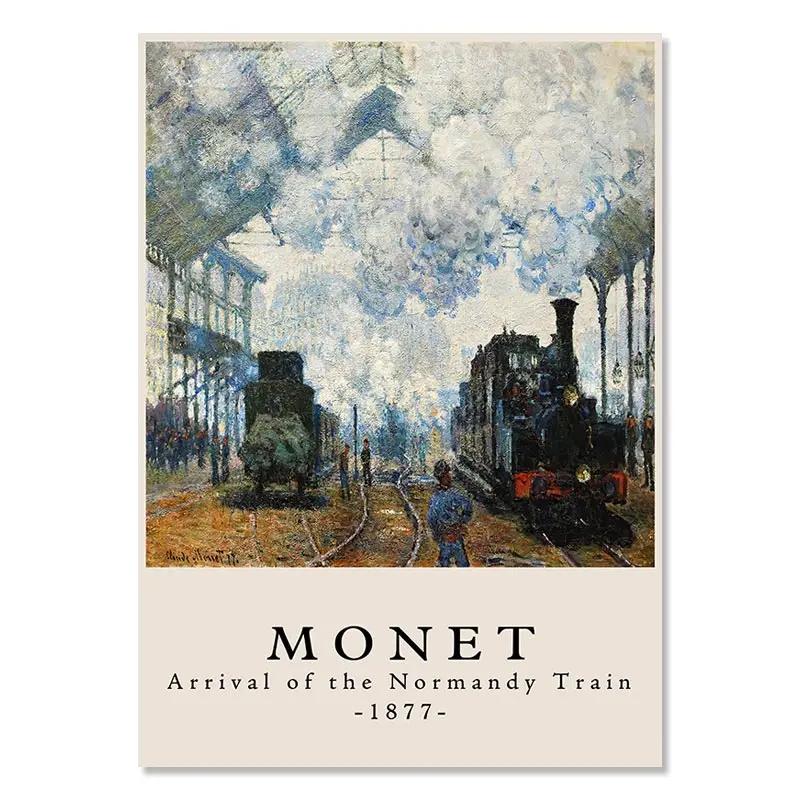 Abstract Claude Monet Canvas Poster Garden Landscape Museum Paintings Portrait Print Wall Art Picture for Living Room Home Decor