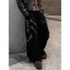 Men's Casual Streetwear Retro Elastic Waistband with Chain Print, Suitable for Comfortable Sports Pants for Fashion Enthusiasts