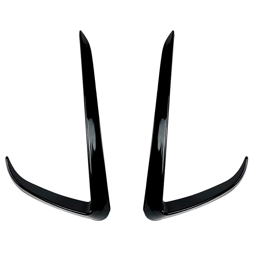 For Tesla Model 3 Model Y 2017-2023 Front Bumper Fog Lamp Wind Knife Spoiler 1Pair Car Fog Lamp Trim Cover Fog Light Eyebrow