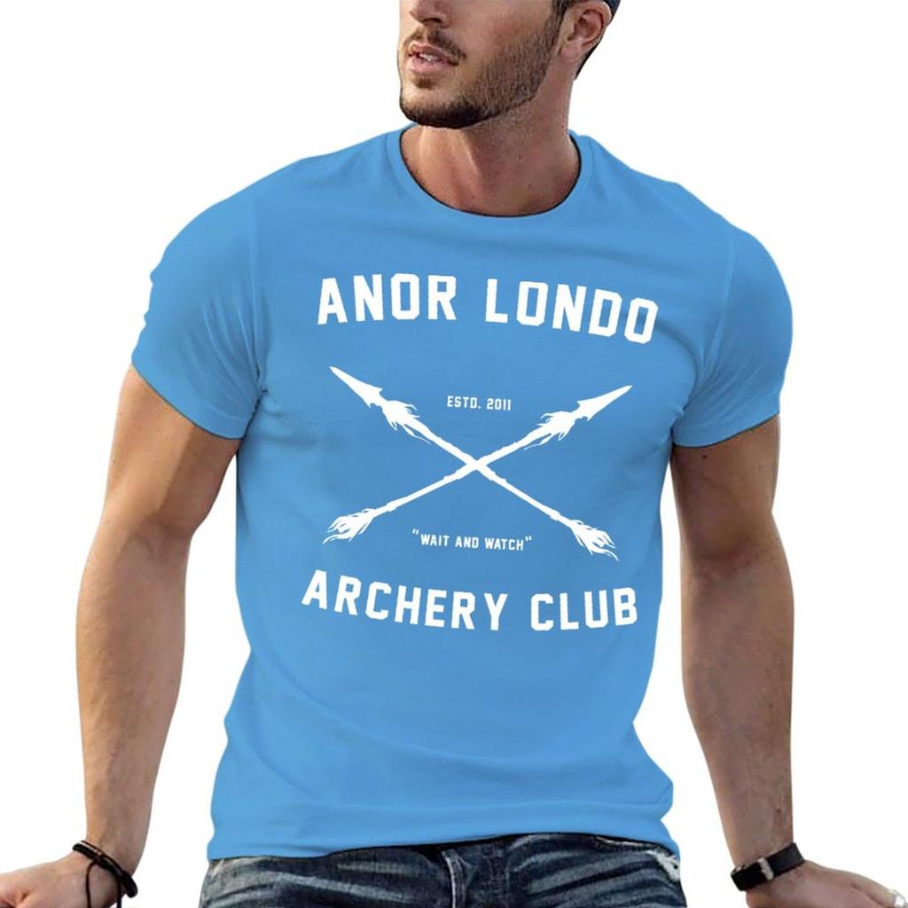 ANOR LONDO ARCHERY CLUB T-Shirt man clothes vintage plain black t shirts for men
