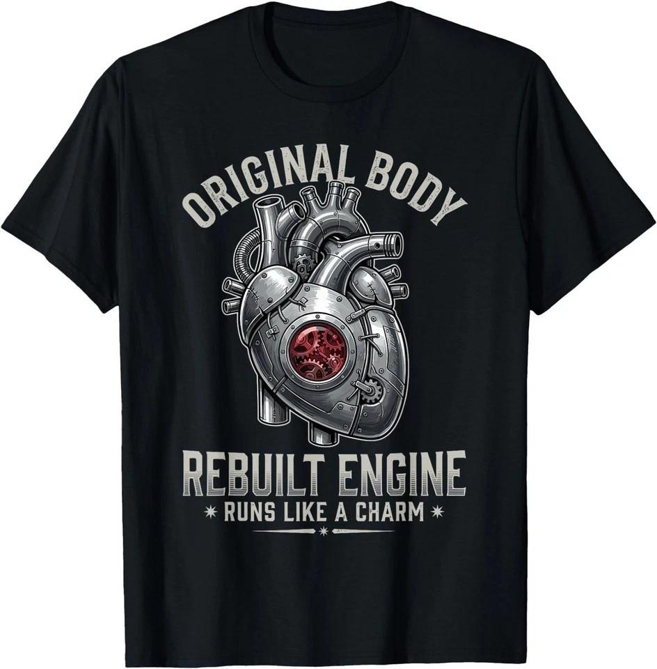 CaFunny Open Heart Surgery Art for Men Women Heart Surgery T-Shirt XL