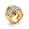 Ring - LUXENTER - Dushli - 18 Carat Yellow Gold - Brilliant Zirconia - Width 21 Mm