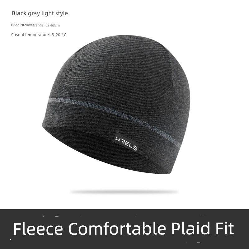 

Fleece Sports Cap Fall and Winter Warm Ear Protection Big Head Plaid Outdoor Quick-Drying Cap Wind-Proof and Cold Protection Running Football Hat Black Gray One size