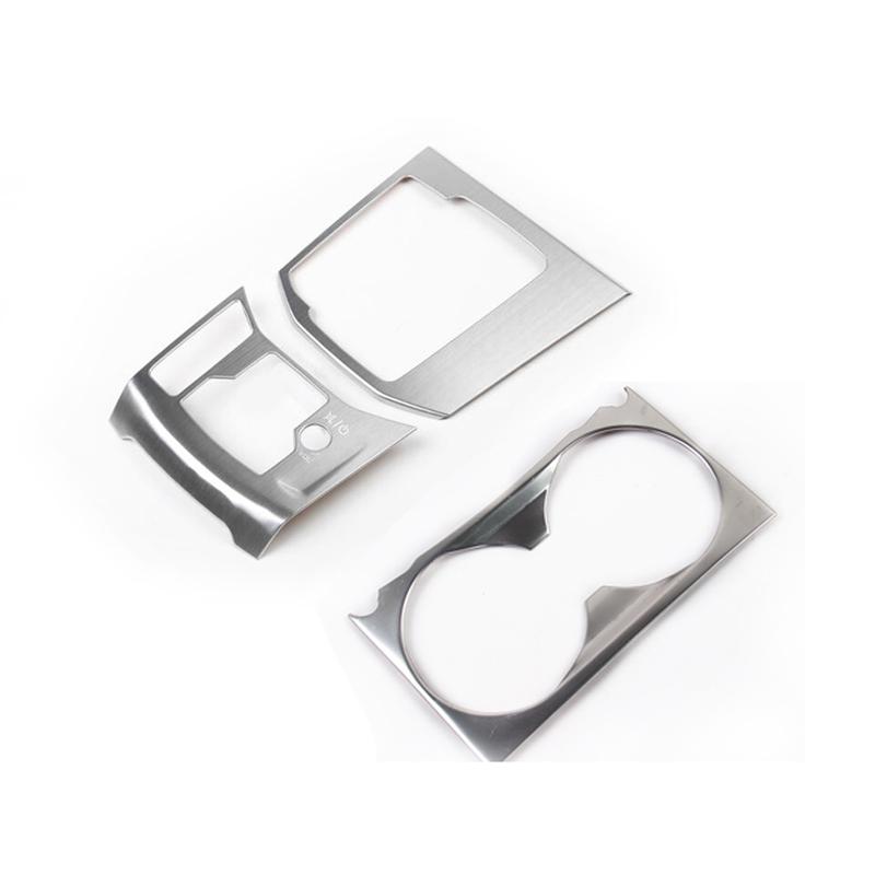 For Mazda CX-5 CX5 KF 2017 2018 2024 Stainless Car Gear Shift Panel Water Cup Holder Cover Trim Sticker