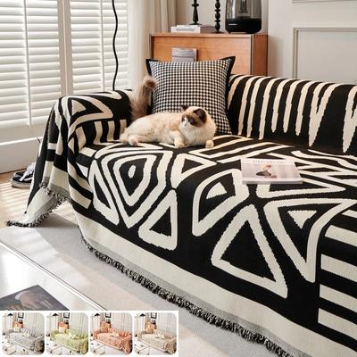 Bohemia Sofa Blanket Thicken Chenille Sofa Mat for Living Room Anti-scratch Geometric Printed Couch Protection Cover Home Decor