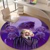 1pc Addams Family Wednesday Enid1 Design Printed Area Round Carpet for Bedroom Living Room Home Decor Rugs Mat Non Slip Mat Rug for Bedside