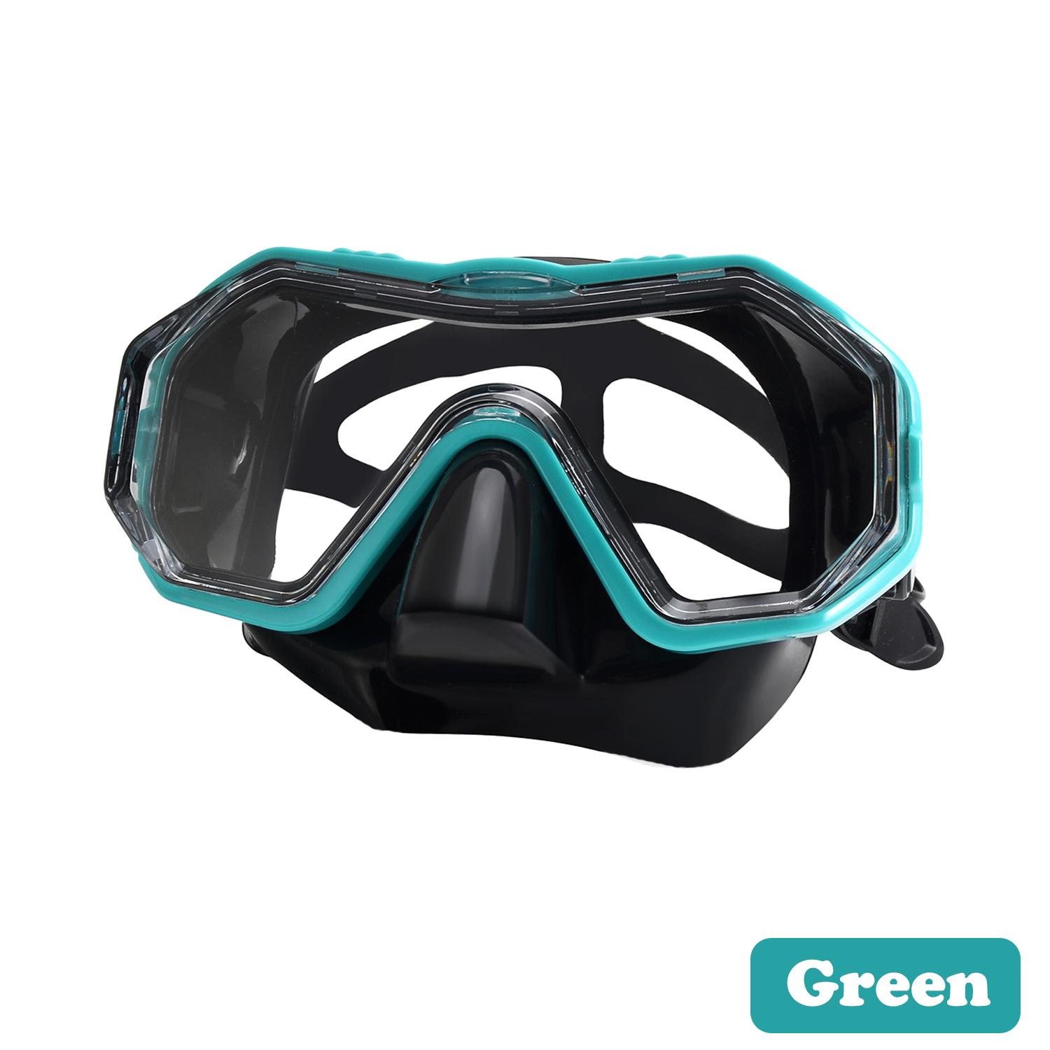 

1 шт. Панорамные очки для снорклинга с широким обзором, обеспечивающие комфортное пребывание в воде, на выбор несколько цветов. зелёный