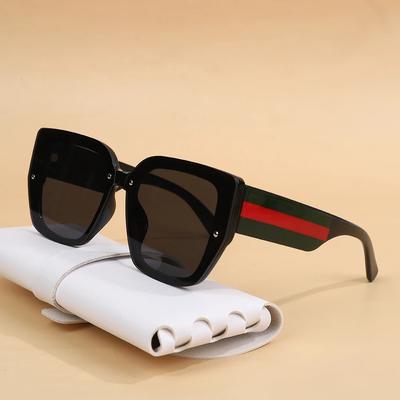 2025 Nieuwe Mode Vierkante Zonnebril Dames Luxe Merk Designer Rode Groene Zonnebril Vintage Bril UV400 Oculos De Sol